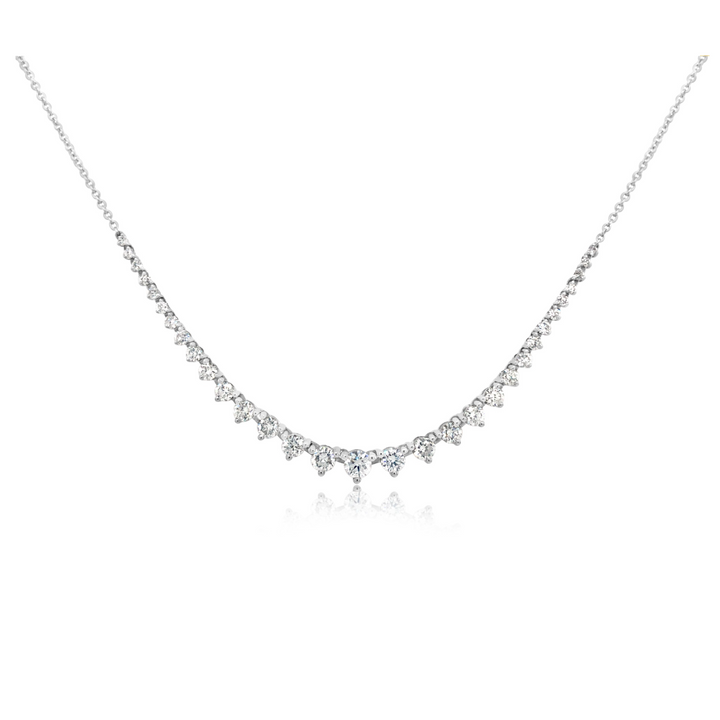 White Gold Graduated Diamond Necklace