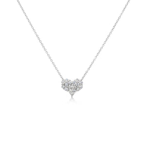White Gold Small Diamond Heart Pendant