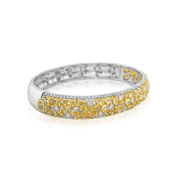 MultiShape Fancy Yellow Diamond Bangle Amor Fine Jewelry