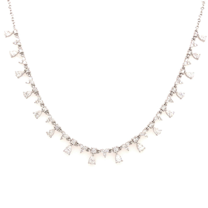 Hanging Pear-Shape Diamond Necklace