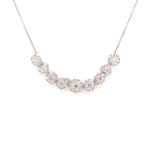 Multi Shape Diamond Strand Necklace