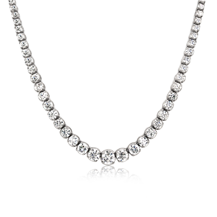 Luxury Diamond Tennis Necklace With 0.70 Center