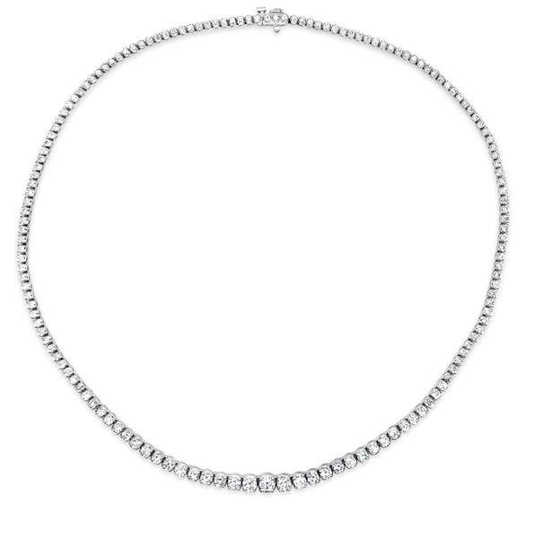 Luxury Diamond Tennis Necklace With 0.71CT Center – Amor Fine Jewelry