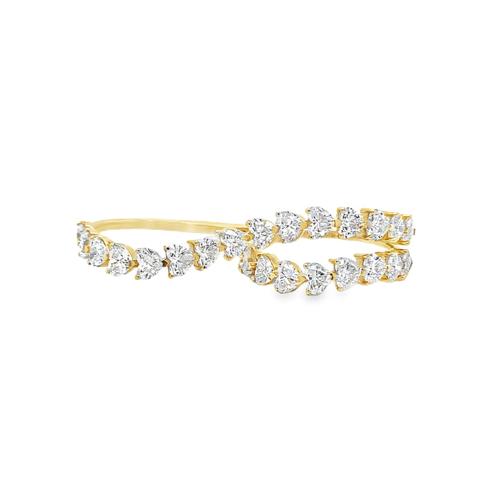 Two-Finger Diamond Heart Ring
