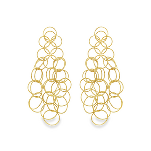 Interlaced Braided Gold Ring Earrings