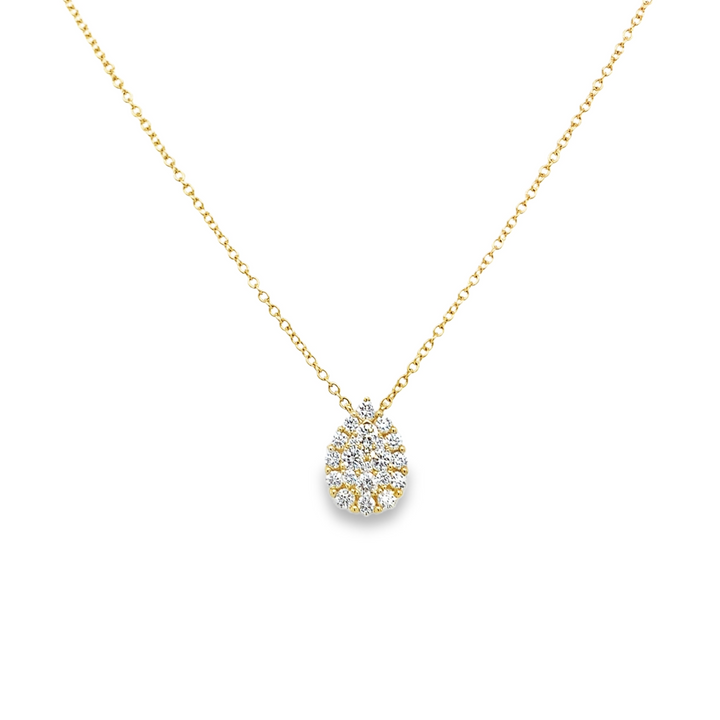 Pear Shape Diamond Cluster Pendant