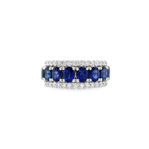 Oval Sapphire and Diamond Ring