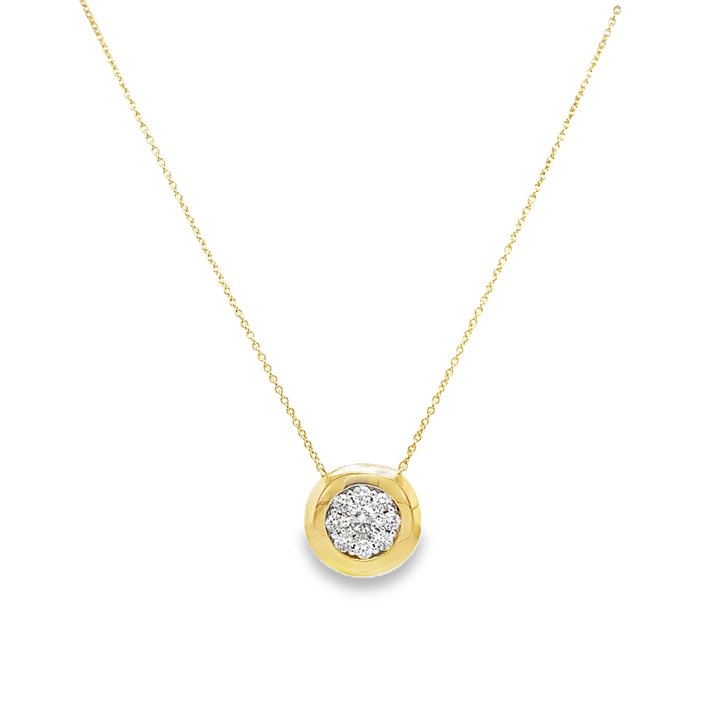 Round Bezel Diamond Pendant