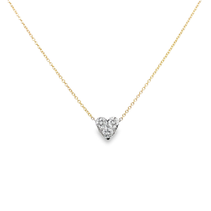 Diamond Cluster Heart Pendant
