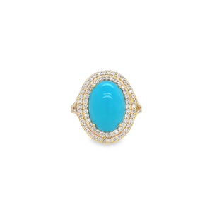 Diamond and Turquoise Ring