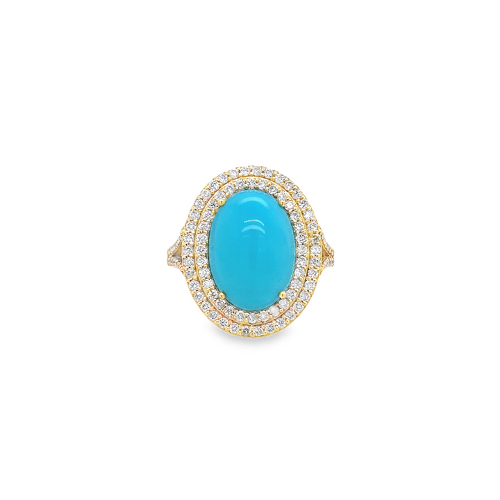 Diamond and Turquoise Ring