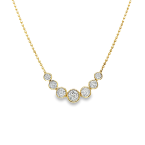 Graduated Bezel Diamond Pavé Necklace