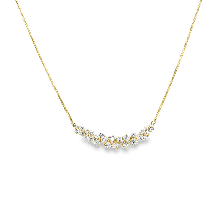 Diamond Cluster Bar Pendant