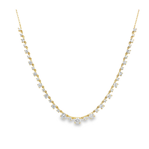 Graduated Alternating Diamond Necklace