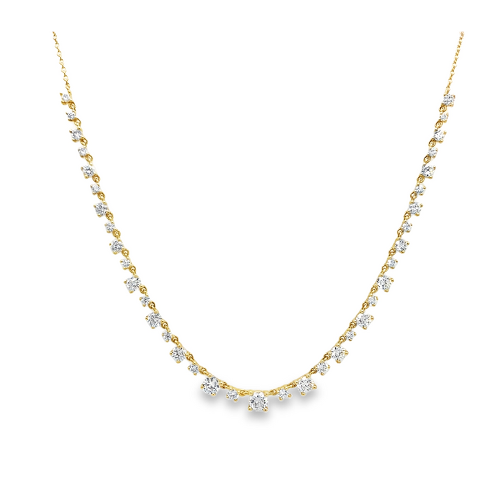 Graduated Alternating Diamond Necklace