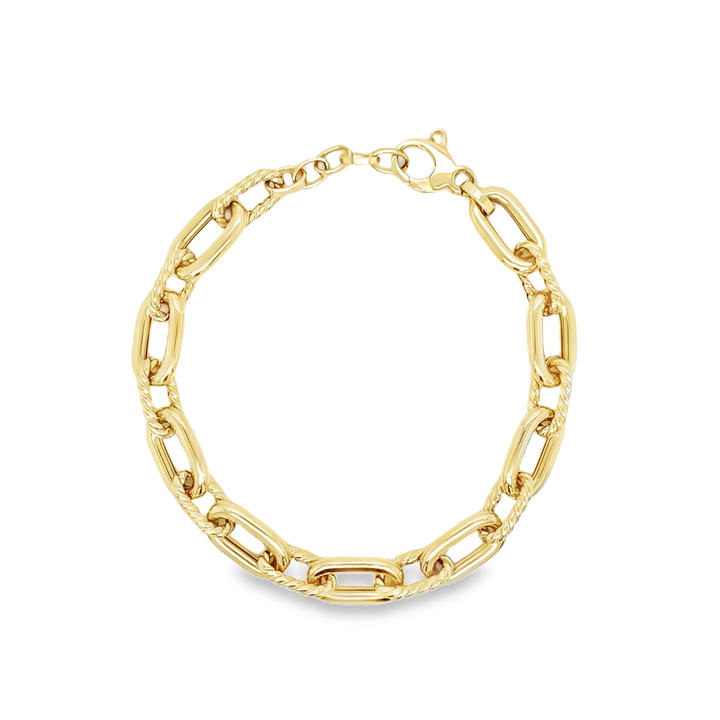 Alternating Gold Link Bracelet