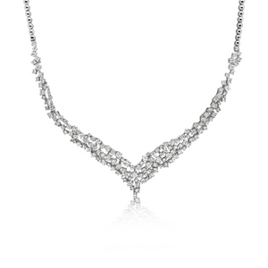 Diamond Cluster V Necklace