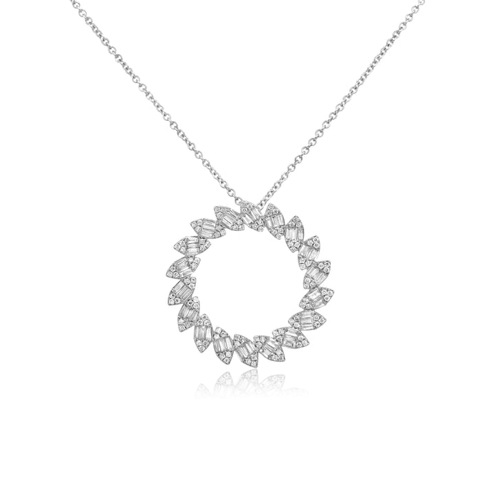 Marquise Shape Illusion Diamond Swirl Pendant
