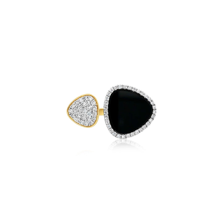 Diamond and Onyx Spade Ring
