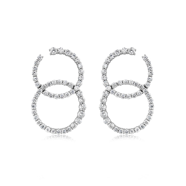 Interlocked Diamond Circlet Earrings