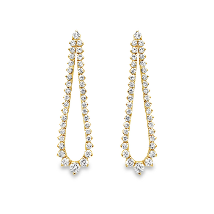 Graduated Diamond Teardrop Flex Earrings
