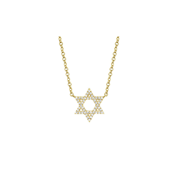 Diamond Star of David Pendant - Shy Creation