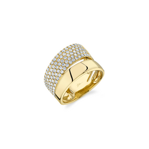 Double Banded Diamond Pavé Ring - Shy Creation