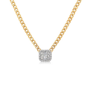 Cuban Chain Diamond Illusion Necklace