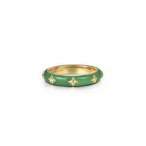 Green Enamel Ring - Gabriel & Co.
