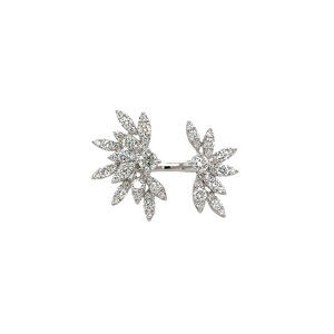 Open Front Diamond Cluster Ring