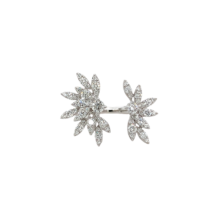 Open Front Diamond Cluster Ring