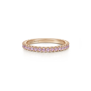 Pink Sapphire Eternity Stack Ring - Gabriel & Co.
