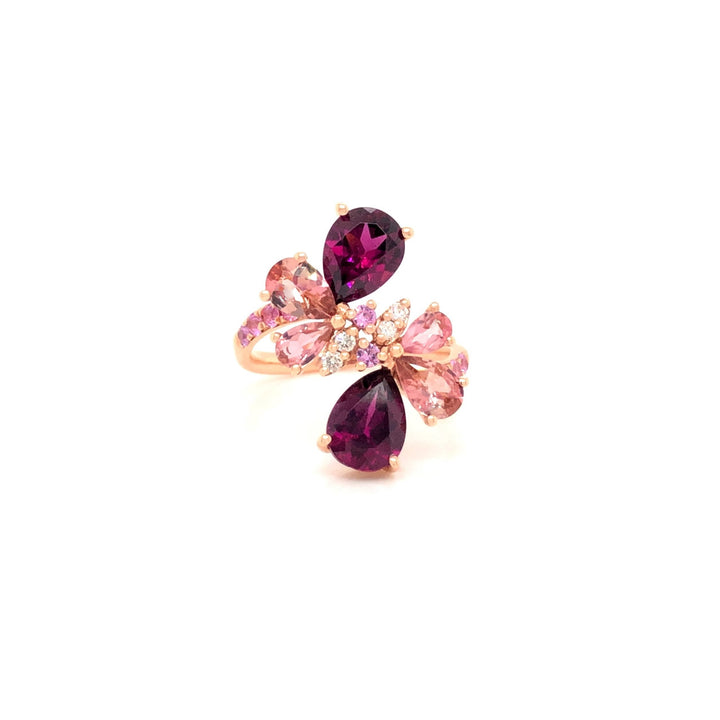 Garnet Tourmaline and Pink Sapphire Fashion Ring