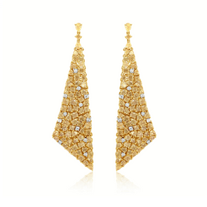 Multi-Shape Yellow Diamond Luxury Statement Earrings
