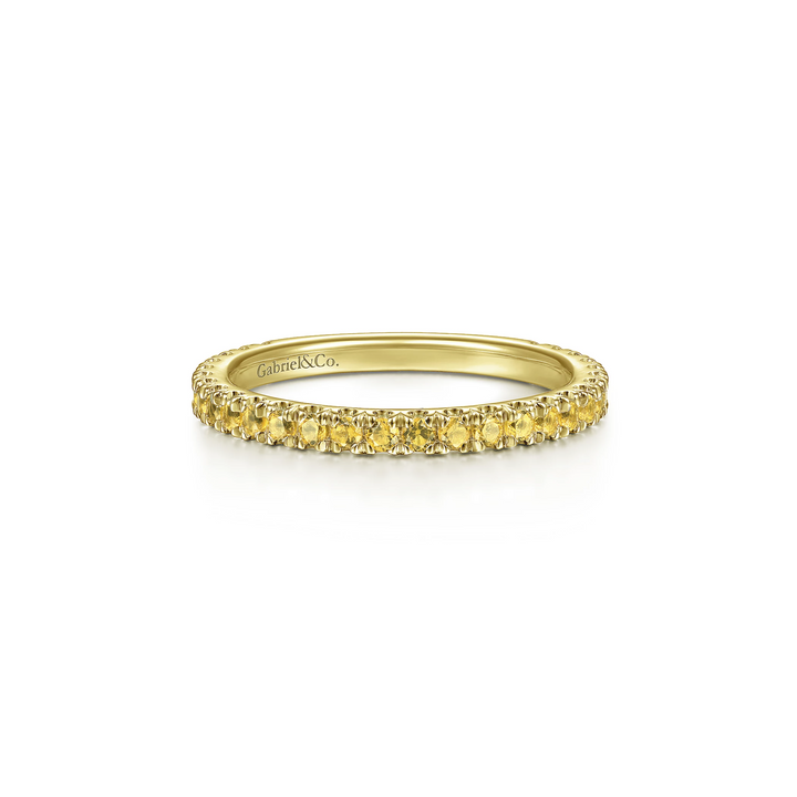 Yellow Sapphire Eternity Stack Ring - Gabriel & Co.