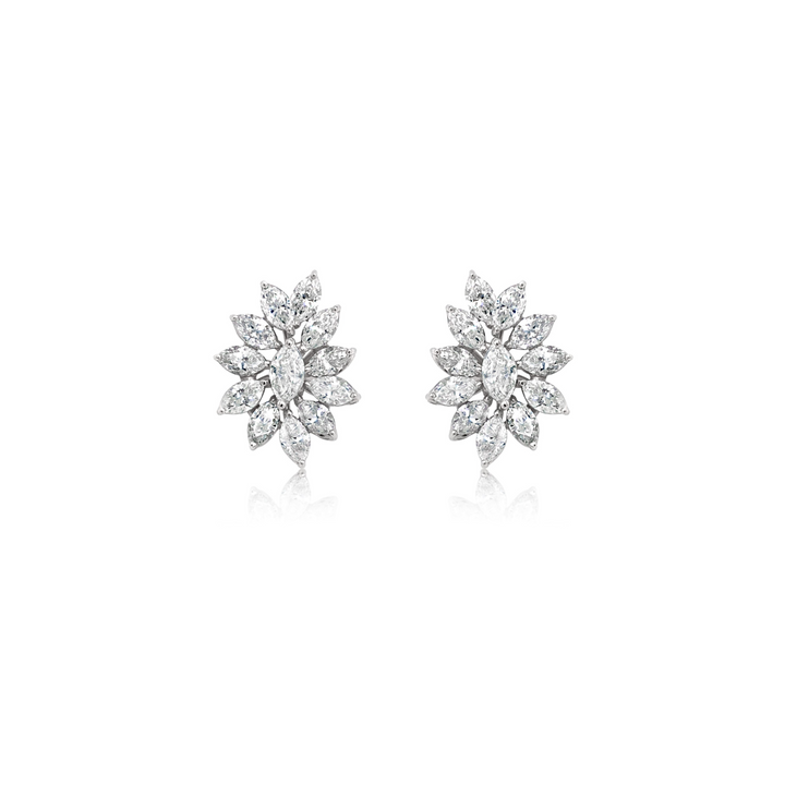 Marquise Shape Diamond Stud Earrings