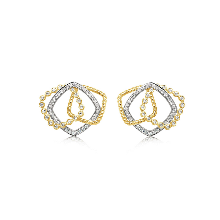 Three Squares Diamond Earrings