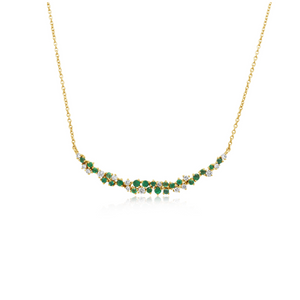 Emerald and Diamond Bar Pendant