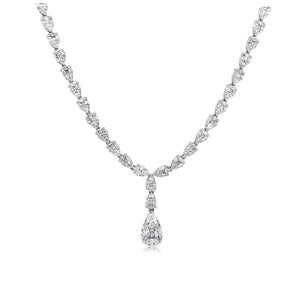 Multi Pear Shape Diamond Illusion Necklace