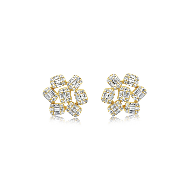 Baguette Diamond Vortex Earrings