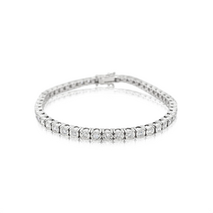 1.26CT Bezel-Set Diamond Tennis Bracelet