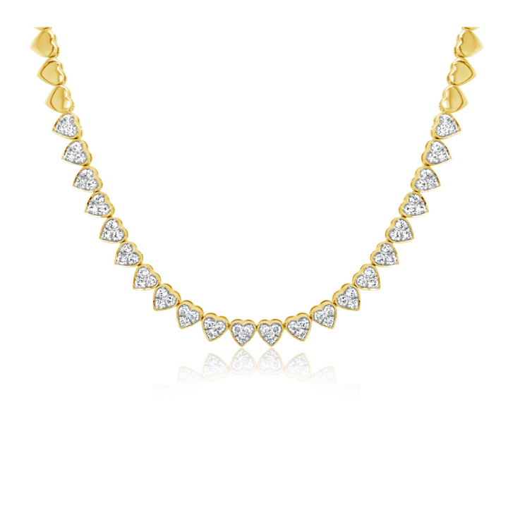 Multi Heart Diamond Necklace
