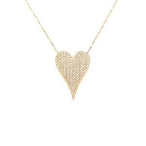 Diamond-Encrusted Heart Pendant