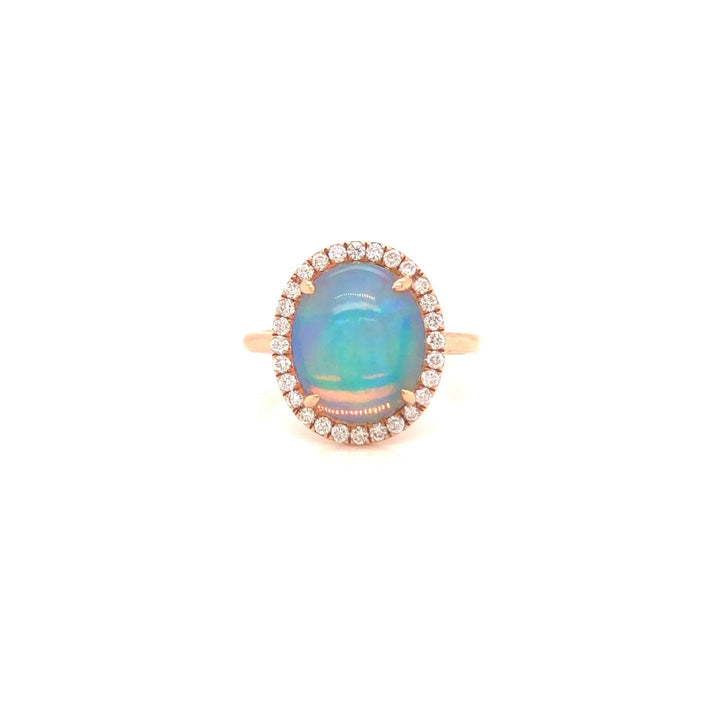Small Oval Ethiopian Opal Ring