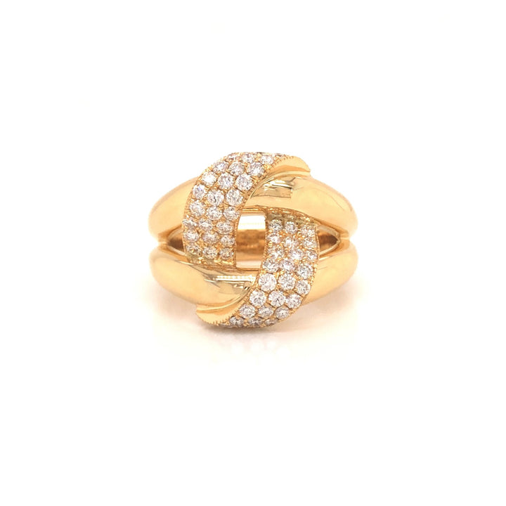 Knotted Diamond Ring