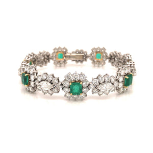 Diamond and Emerald Bracelet - Estate Item
