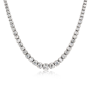 Luxury Diamond Tennis Necklace With 0.70 Center