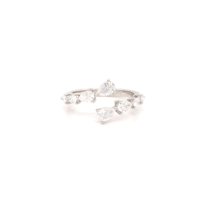 Pear-Shape Diamond Twist Ring