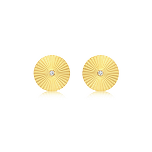 Diamond Center Radiant Stud Earrings - Doves by Doron Paloma