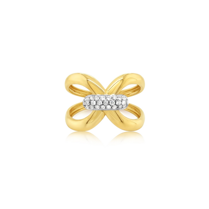 Diamond Bow-Tie Ring